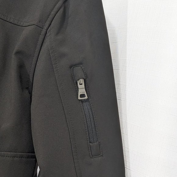 Guess Jacket Men's BlackFull Zip Microfiber Lined With Hoode Raincoats Sz XXL - Picture 4 of 13